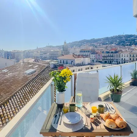 L'escale Setoise , Terrasse, Vue Mont St Clair