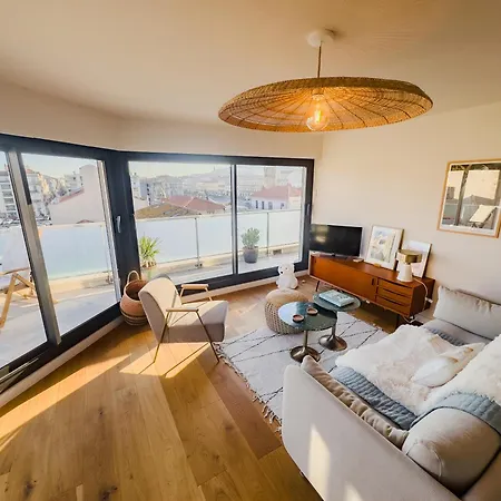 L'escale Setoise , Terrasse, Vue Mont St Clair