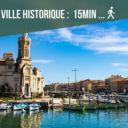 L'escale Sètoise , Terrasse, Vue Mont St Clair Sète