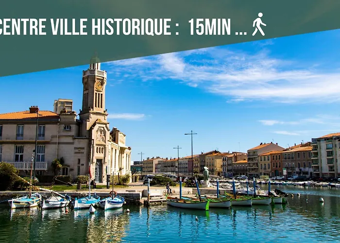 L'escale Setoise , Terrasse, Vue Mont St Clair Σετ